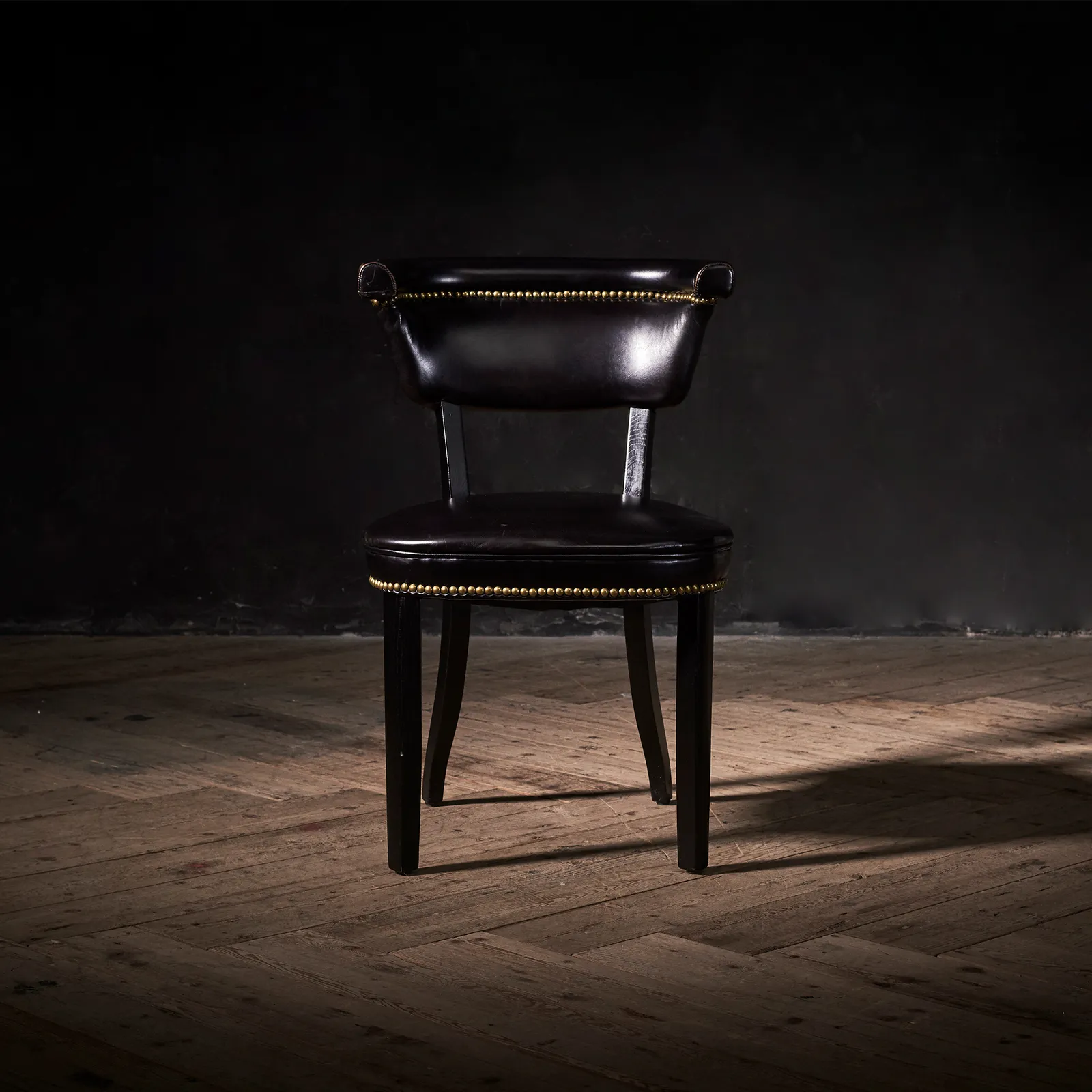Timothy Oulton Angeles Dining Chair, Black Leather | Barker & Stonehouse 2