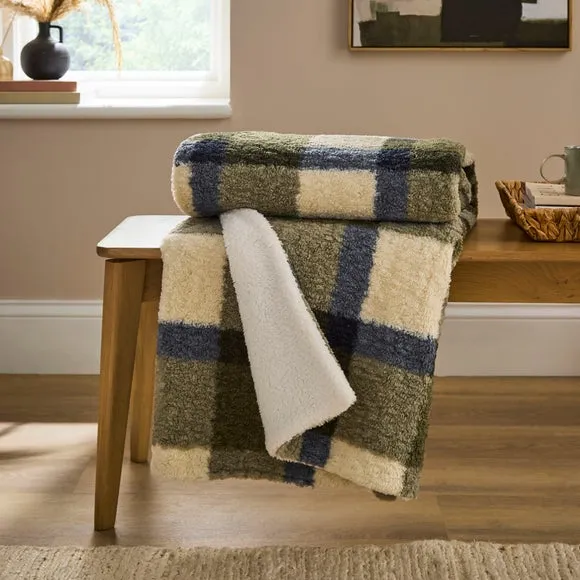 Check Throw Blanket 130cm x 180cm