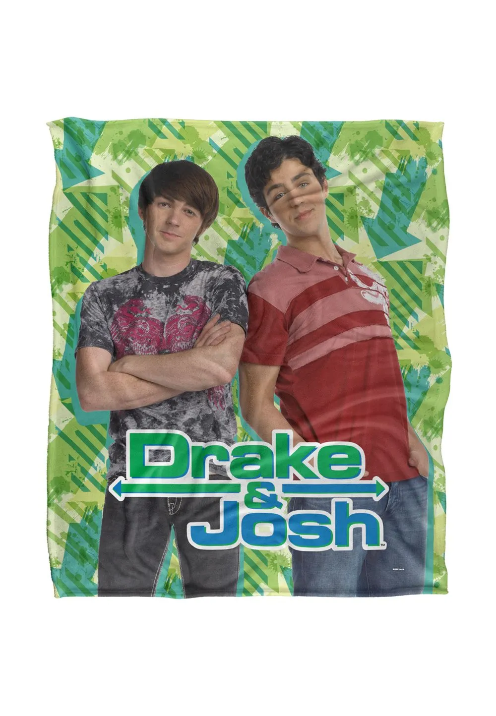 Nickelodeon Drake & Josh Logo & Boys Silky Touch Super Soft Throw Blanket 152 X 127 cm in White