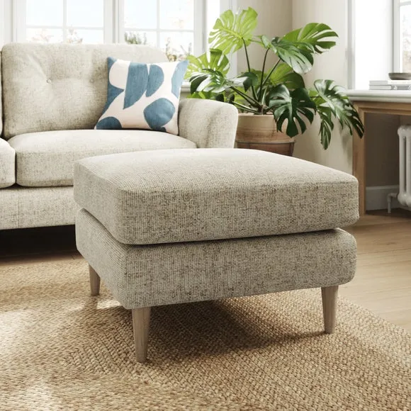 Sven Chunky Chenille Footstool 1