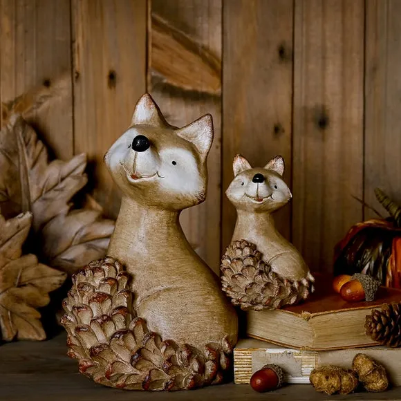 Country Living Wood Effect Fox Ornament 4