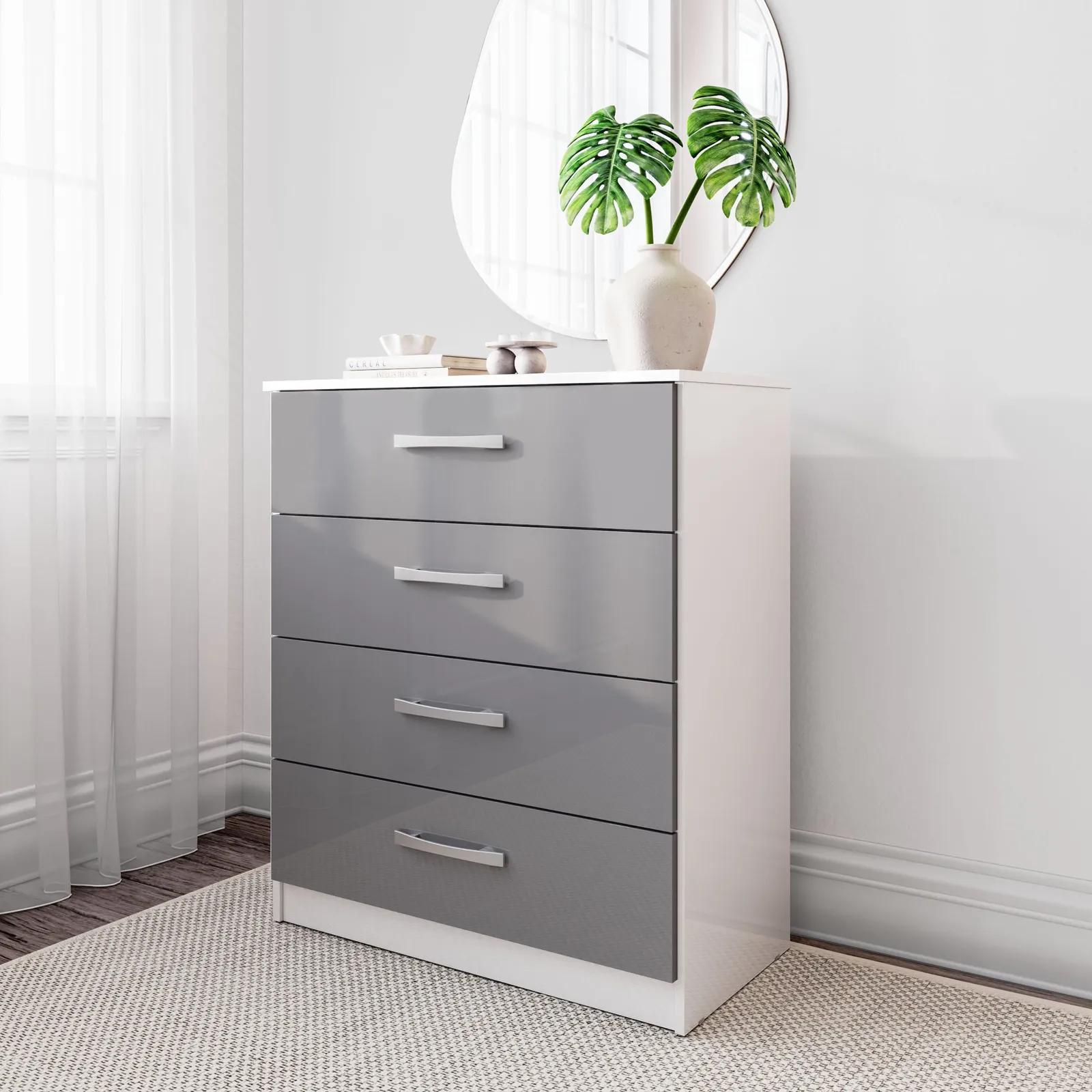 Birlea Lynx 4 Drawer Chest in White 2