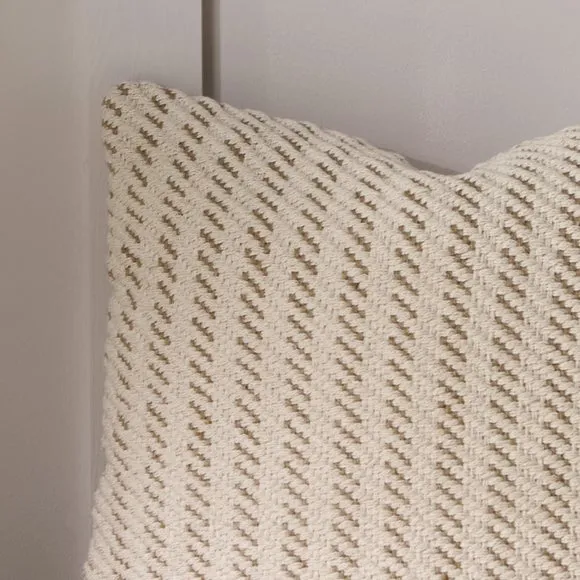 Jute Stripe Cotton Square Cushion Cover 2