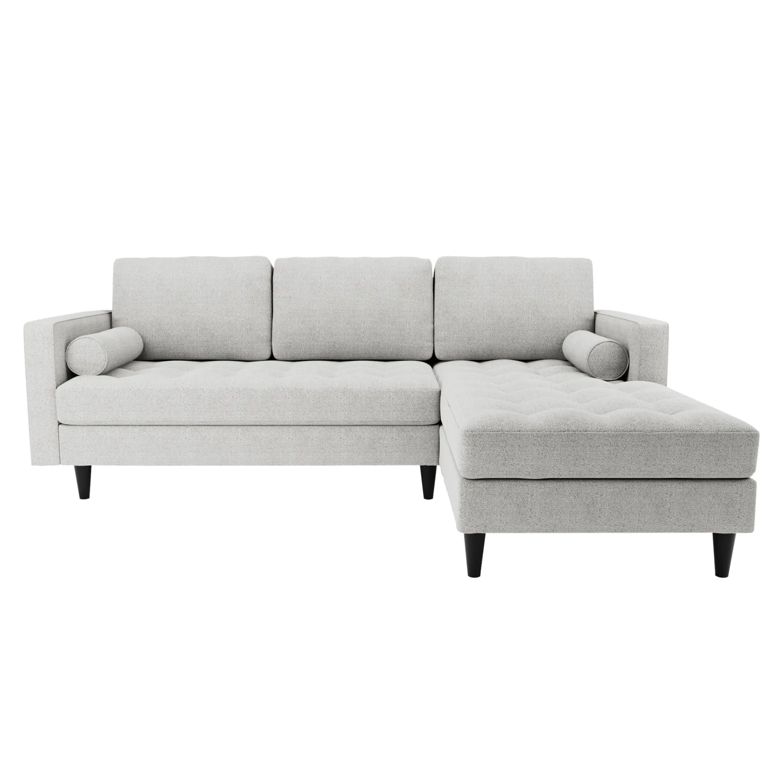 Zoe Boucle Left Hand Corner Sofa Light Grey
