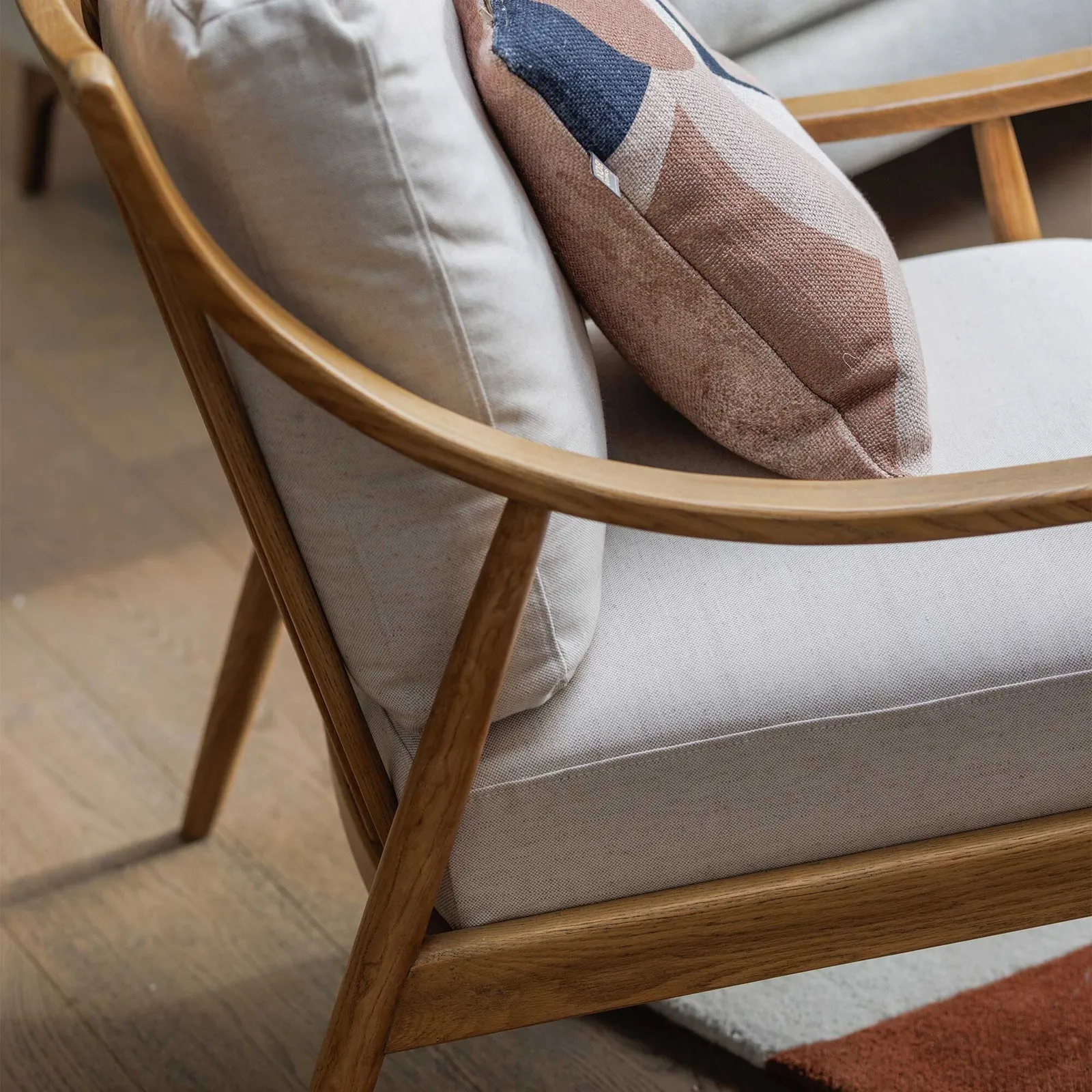Runa Armchair, Neutral Fabric | Barker & Stonehouse 6