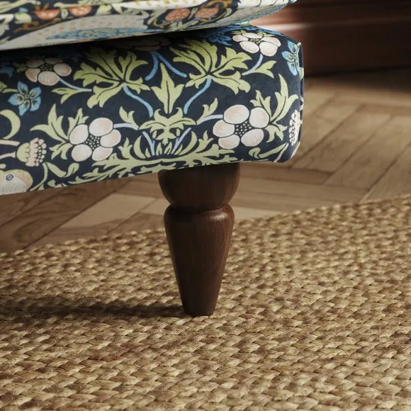 Jolene William Morris Strawberry Thief Print Velvet 3 Seater Sofa 5
