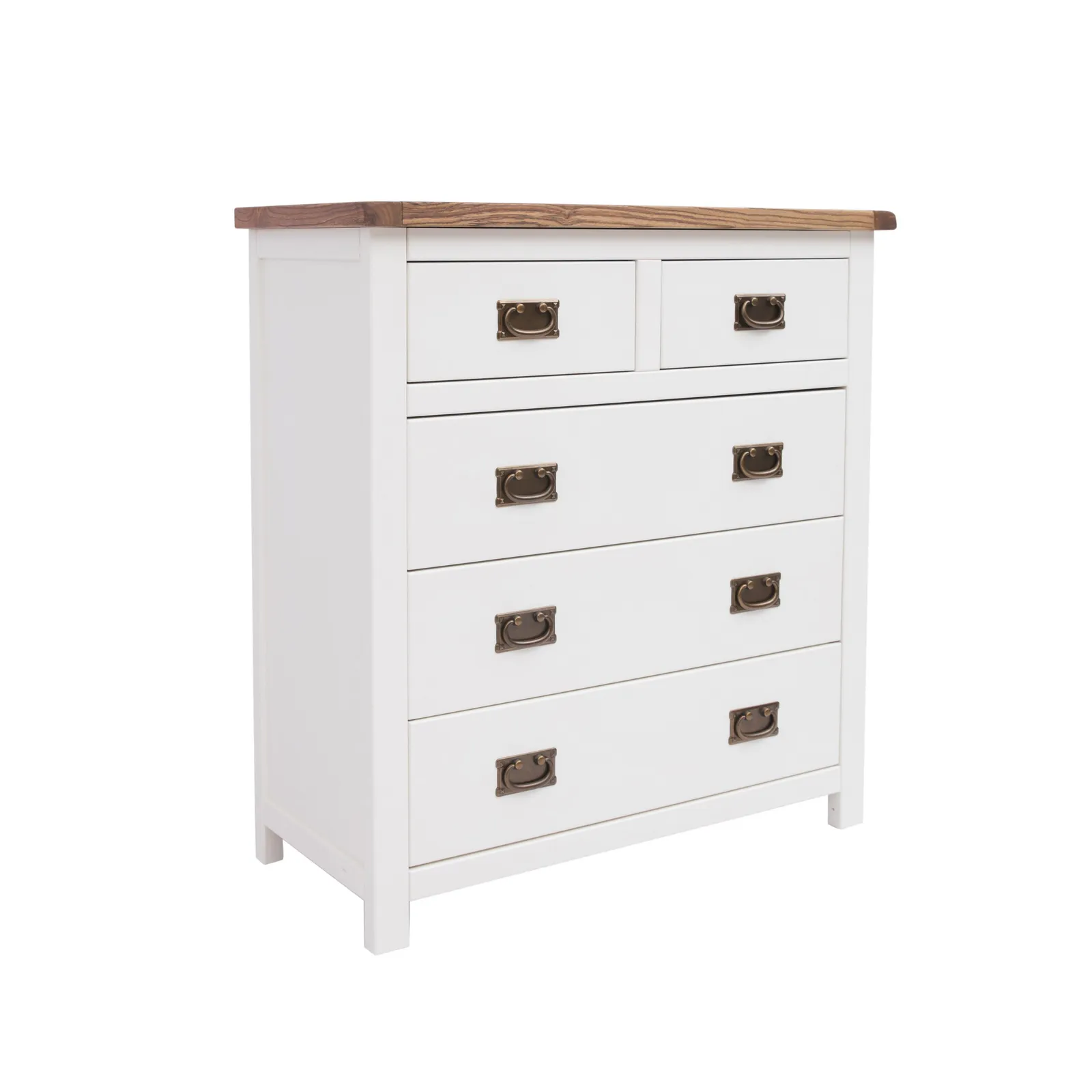 Cabinet Bits Lovere 5 Drawer Chest of Drawers Bras Drop Handle in Off-White 2