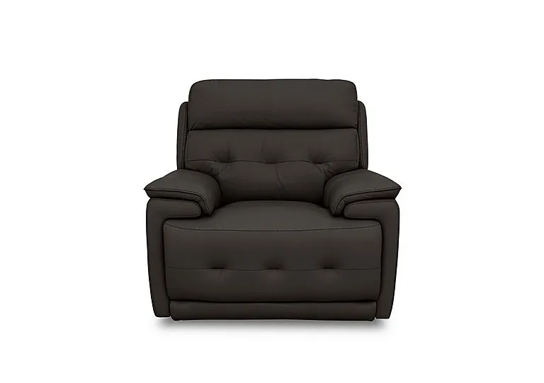 Brescia Leather Power Recliner Chair with Power Headrest - Dark Chocolate