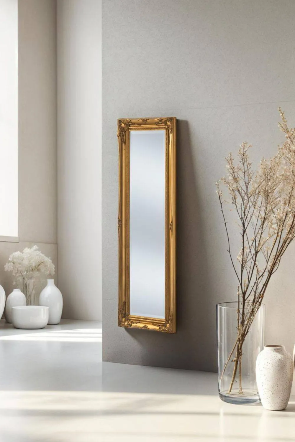 Yearn Mirrors French style carved mirror Gold 135x45cm