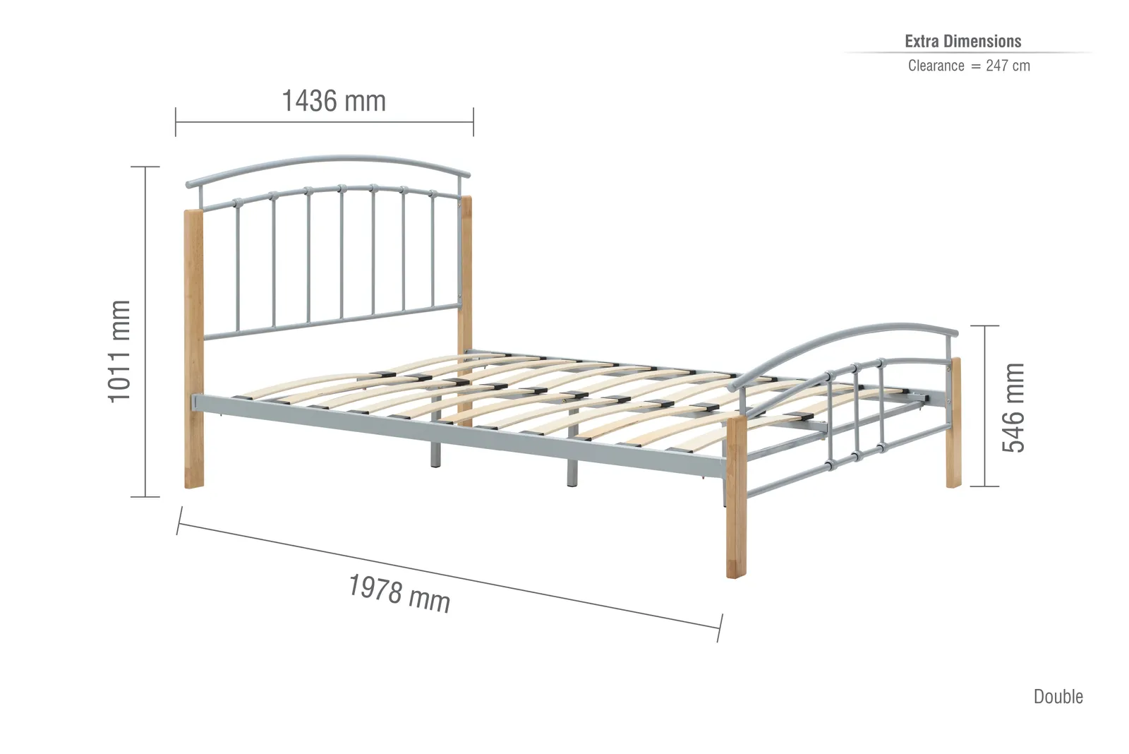 Birlea Tetras Bed in Silver 4