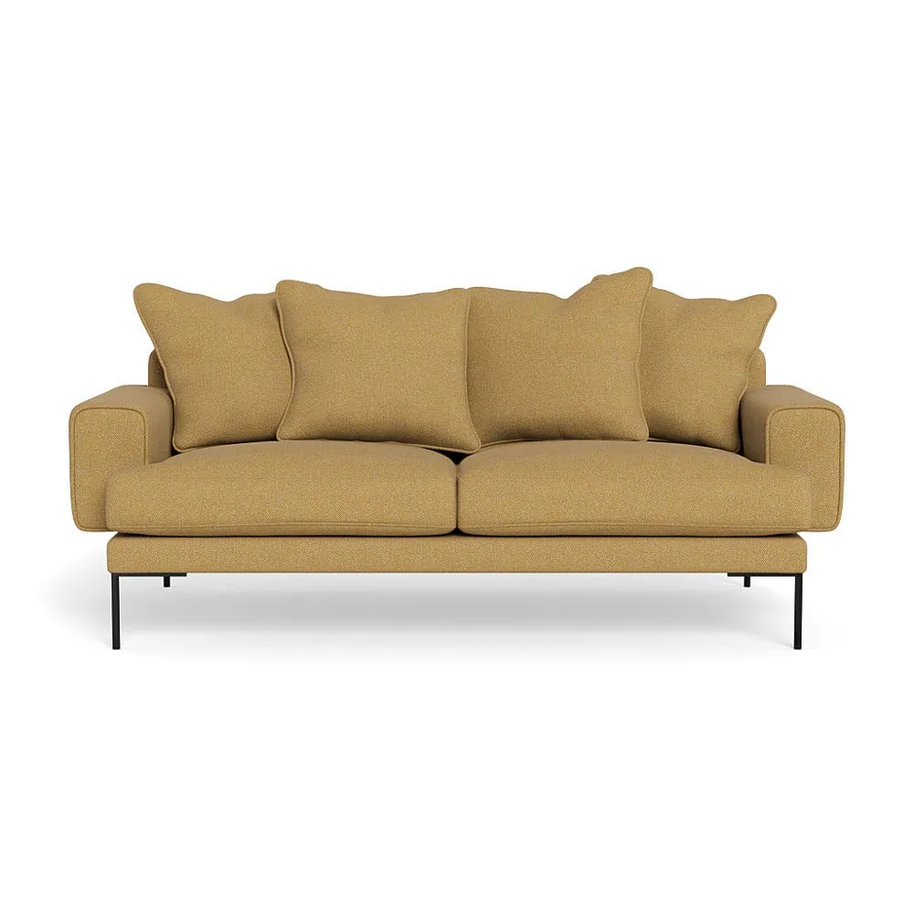 Heal's Torrington 3 Seater Sofa Boucle Tweed Citrine Black Feet 1