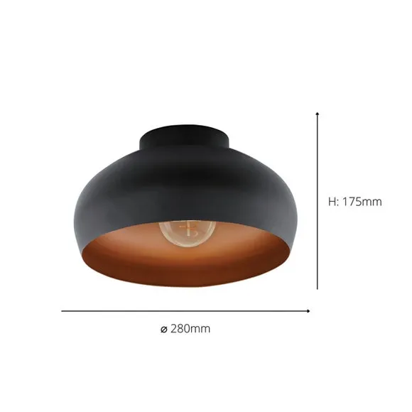EGLO Mogano Semi Flush Ceiling Light 4