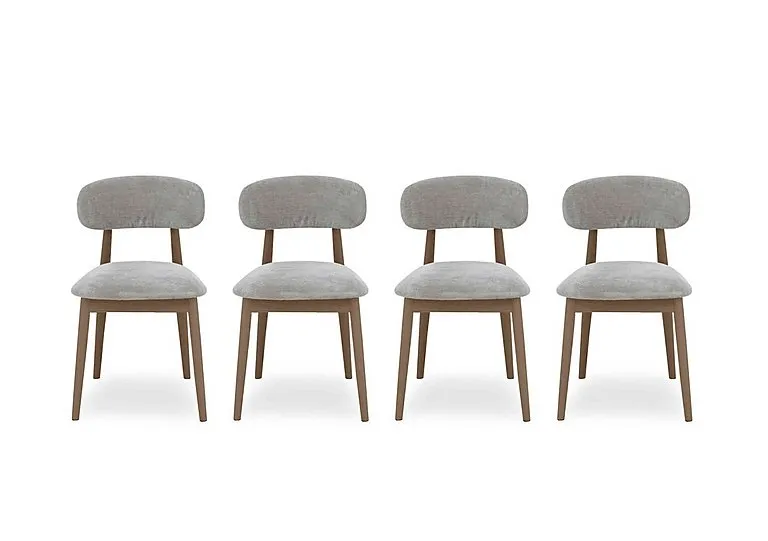 Stockholm Set of 4 Wooden Dining Chairs - Dark Oak