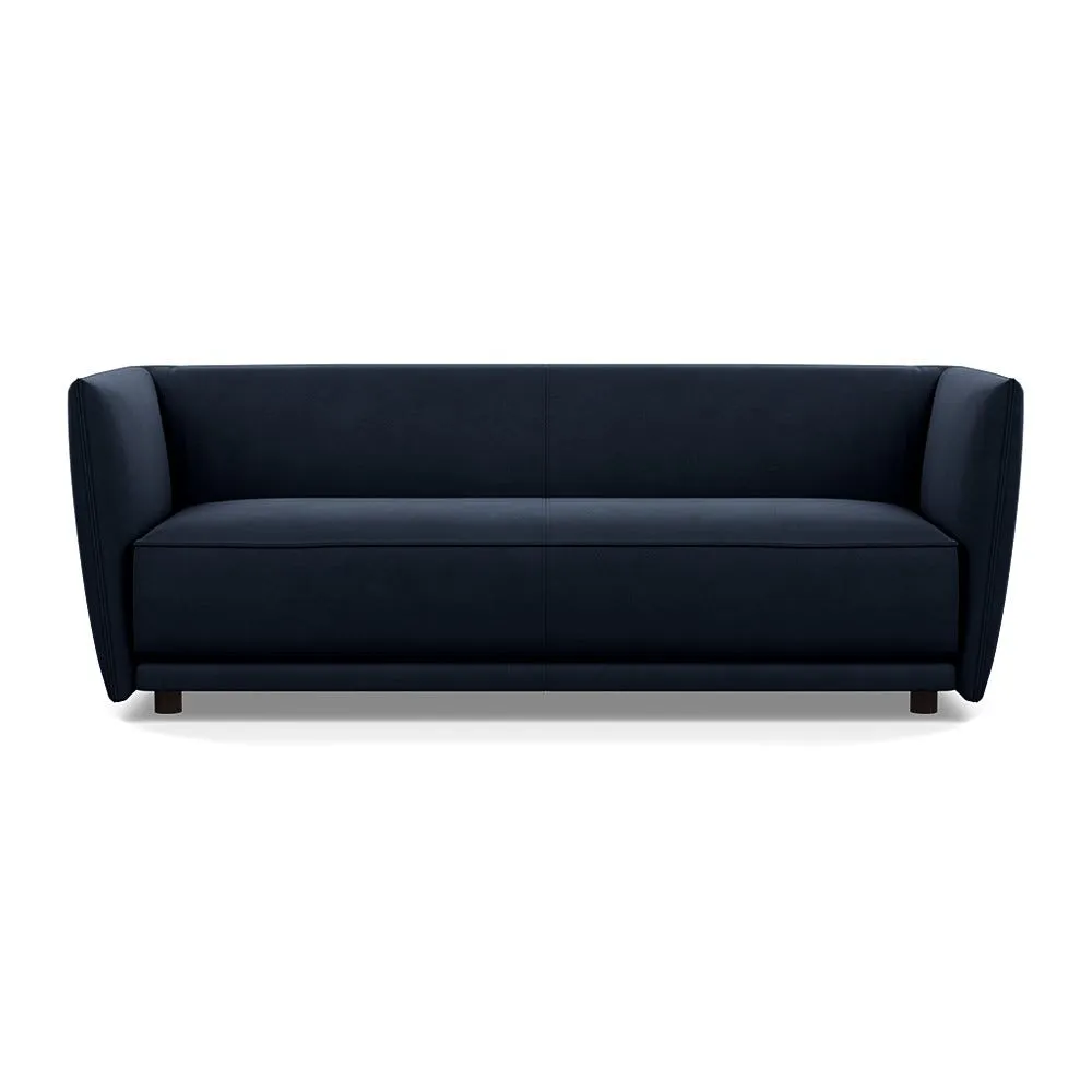 Heal's Valley 3 Seater Sofa Nobilis Velvet Night Walnut Stain Feet 1