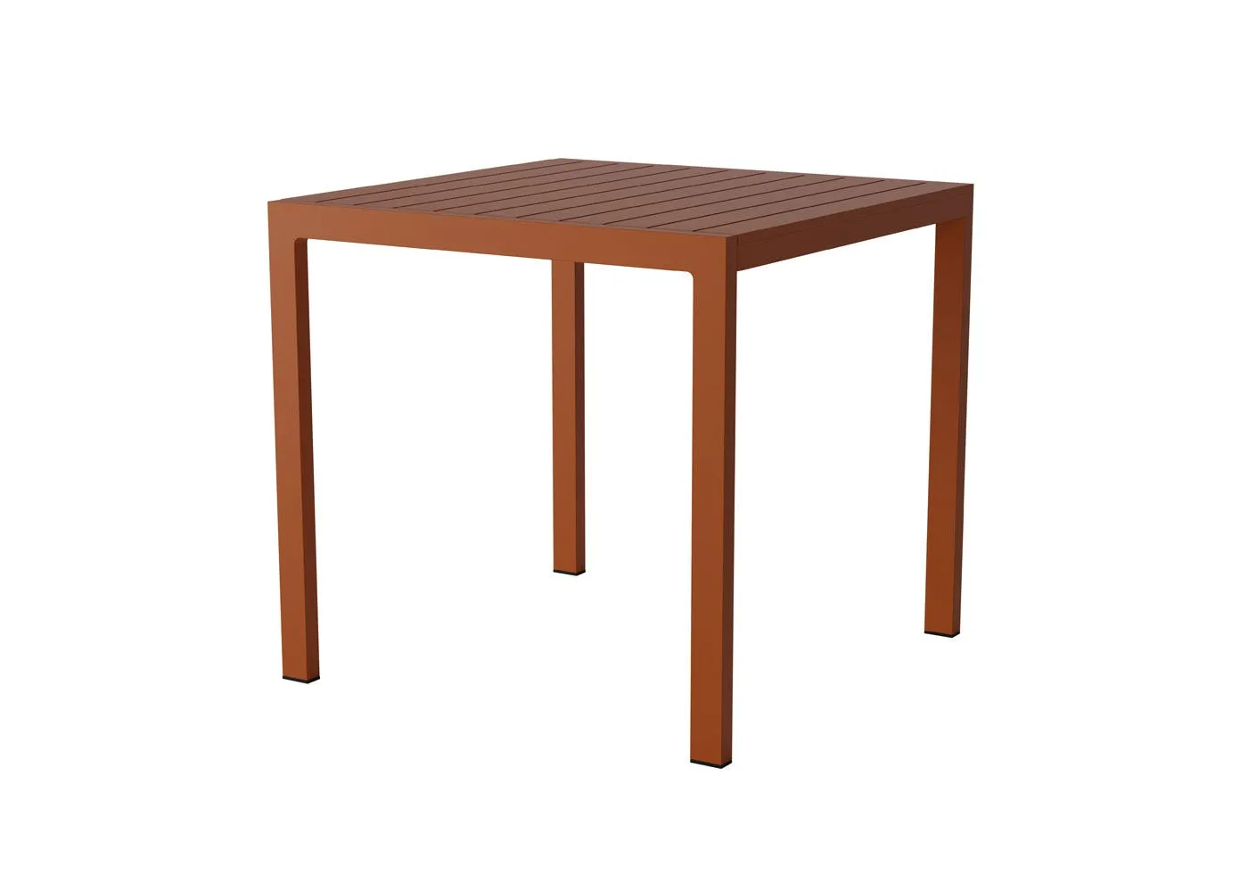 Case Eos Square Outdoor Dining Table Rust 1