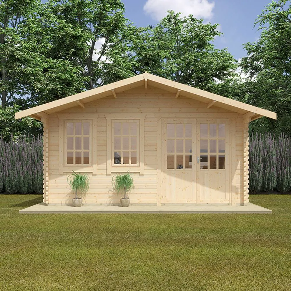 Buttercup Farm 10x16 The Forde 44mm Cabin - L295 x W475 x H292.6 cm in Natural 4