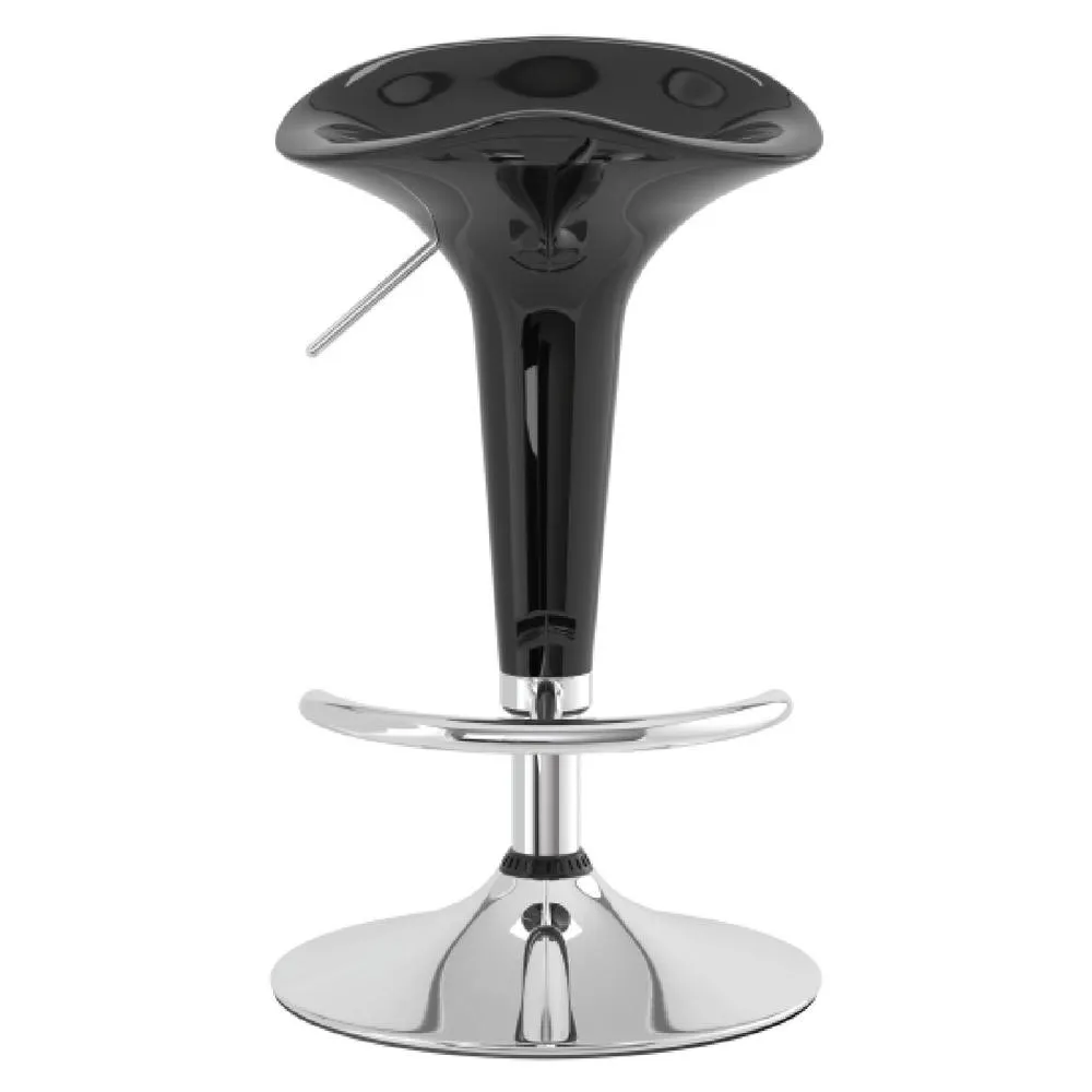 netfurniture classic kitchen breakfast bar black stool height adjustable gloss seat 4
