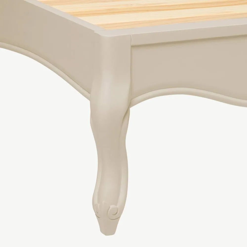 Statement Furniture Juliette French Style 4ft6 Double Bed with Upholstered Headboard in Ivory 5