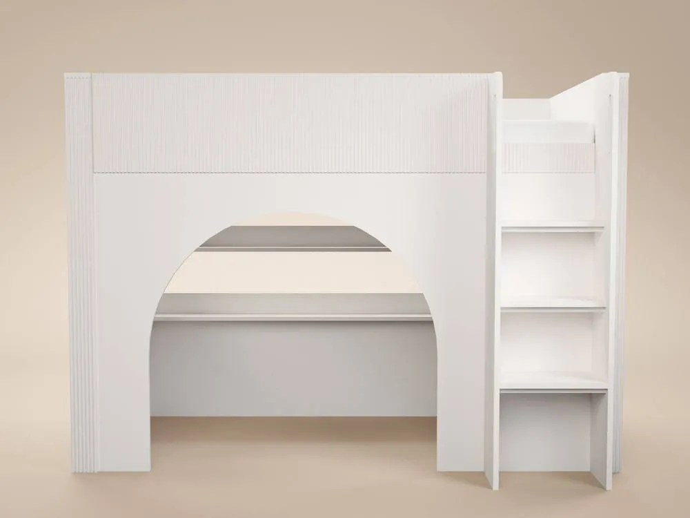 Flair Kaska Mid Sleeper with Ribbed Panel in White 3