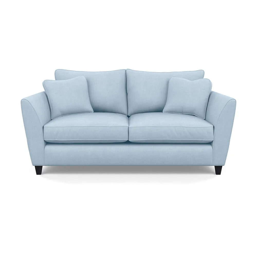Heal's Torino 3 Seater Sofa Capelo Linen-Cotton Sea Shanty Black Feet 1