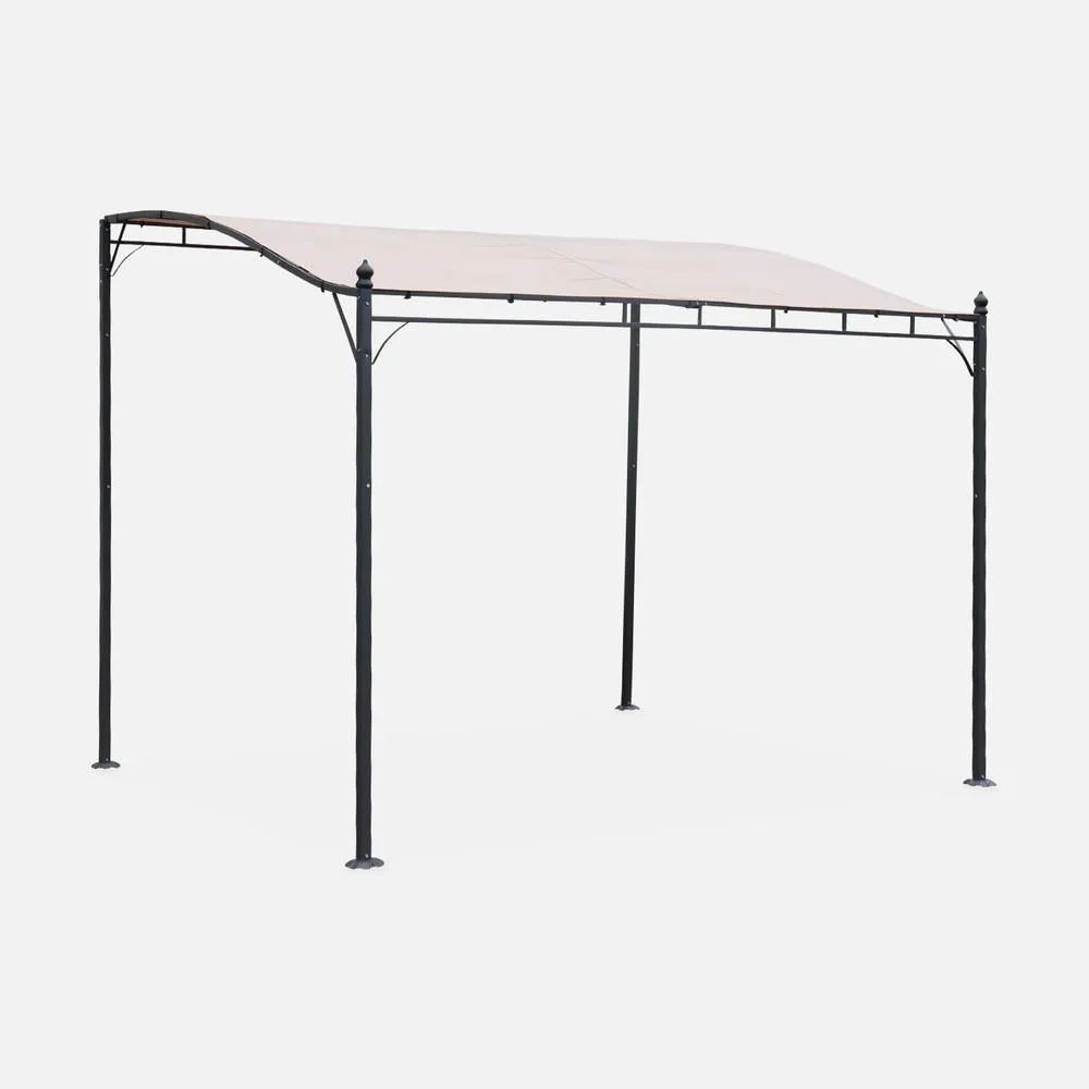 sweeek 3x2.5m Wall-mounted Pergola in Beige 1