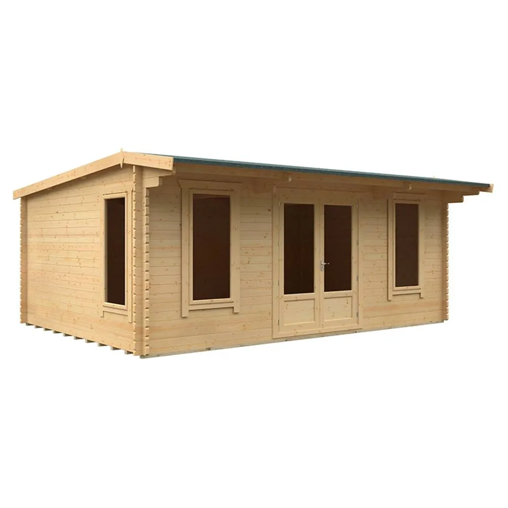 Buttercup Farm 20x14 The Jacob 44mm Cabin - L595 x W415 x H247 cm in Natural
