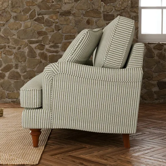 Beatrice II Herringbone Stripe 2 Seater Sofa 3