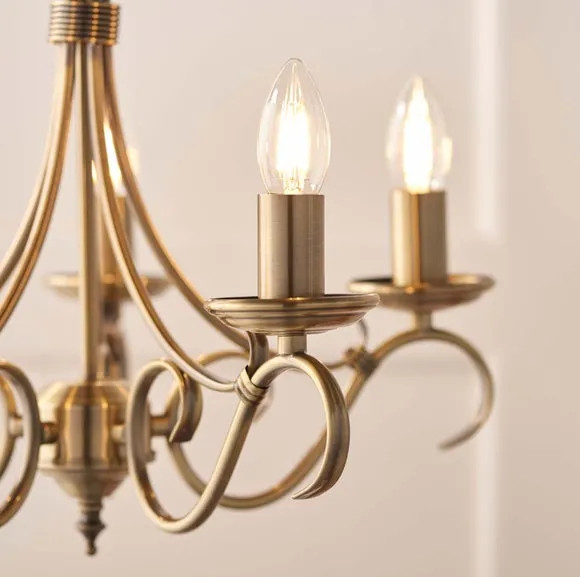 Return - Vogue Bernice Candelabra 5 Light Chandelier 6