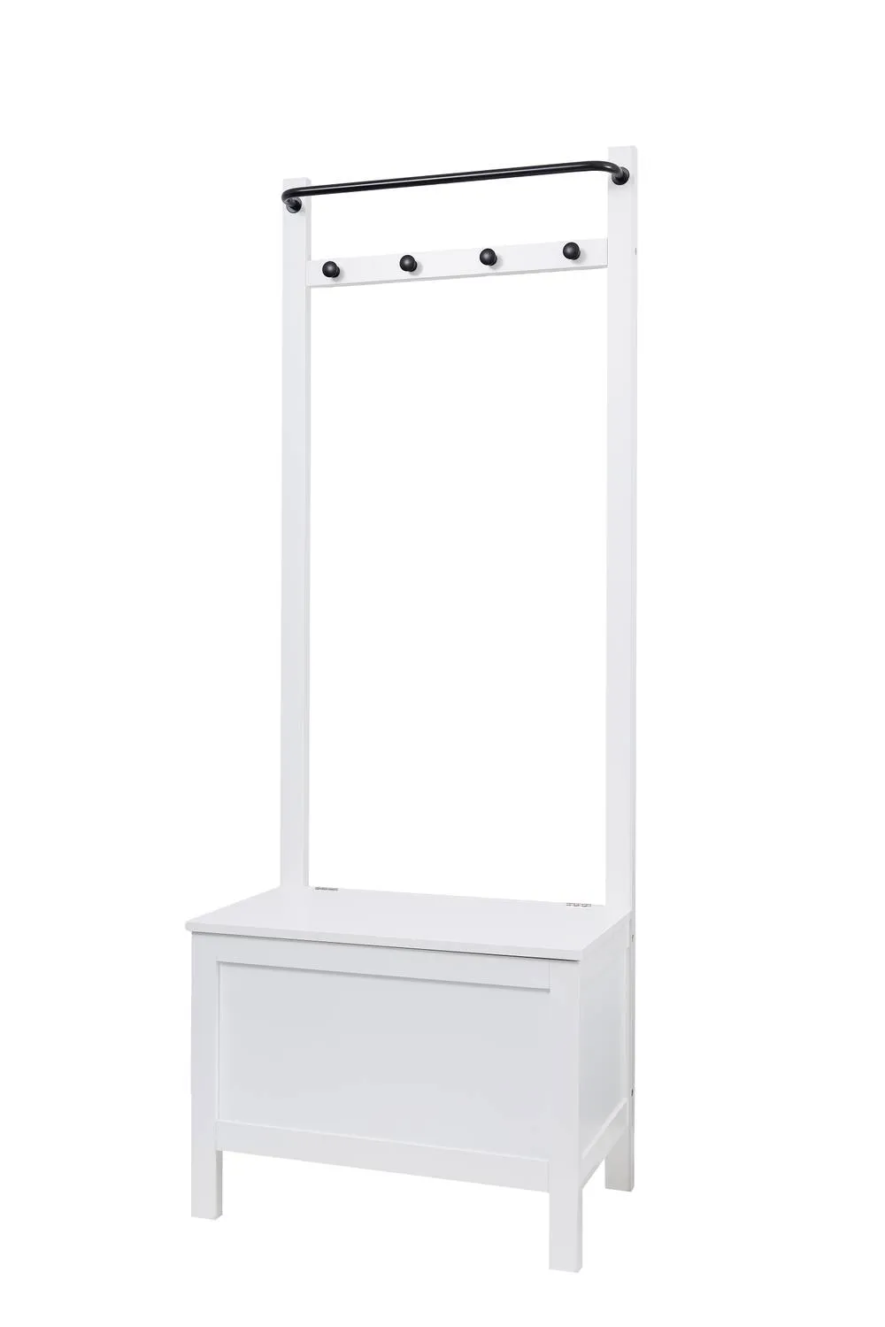 Nöa and Nani Karlstad Hallway Bench Shoe Storage and Coat Hook in White 3