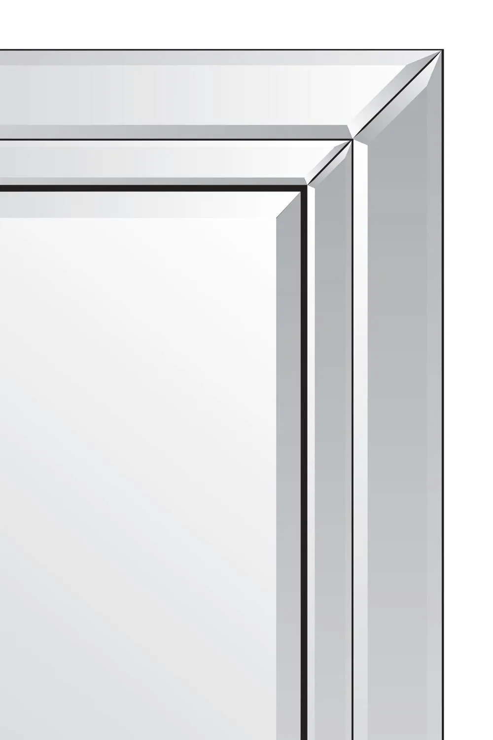 MirrorOutlet Cranbury All Glass Full Length Mirror 174 x 85 CM in Silver 3