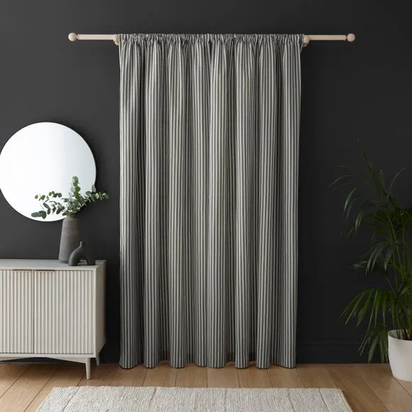 Linford Stripe Unlined Slot Top Curtains 4