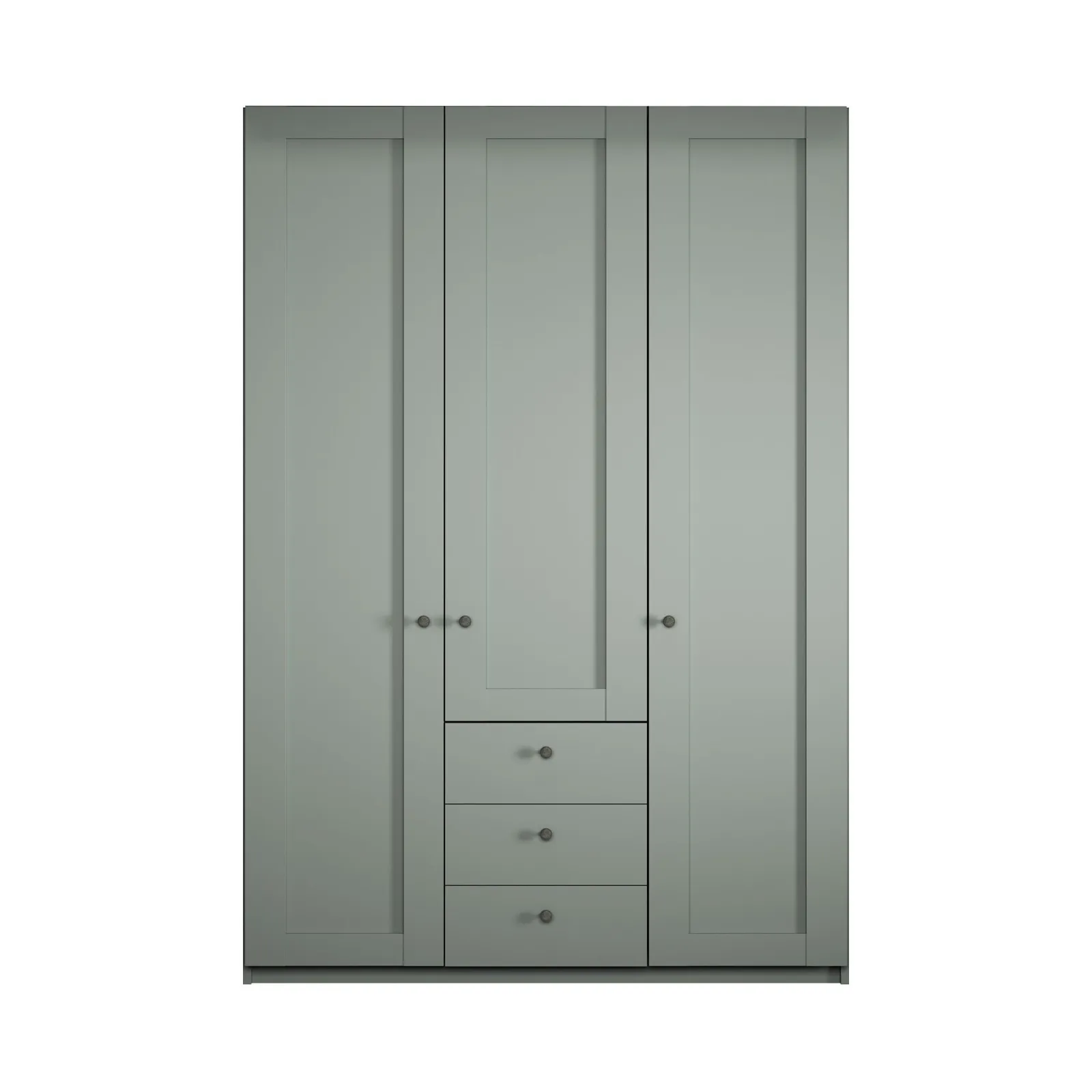 Varese 3 Door/3 Drawer Wardrobe W150Cm, Green | Barker & Stonehouse 3