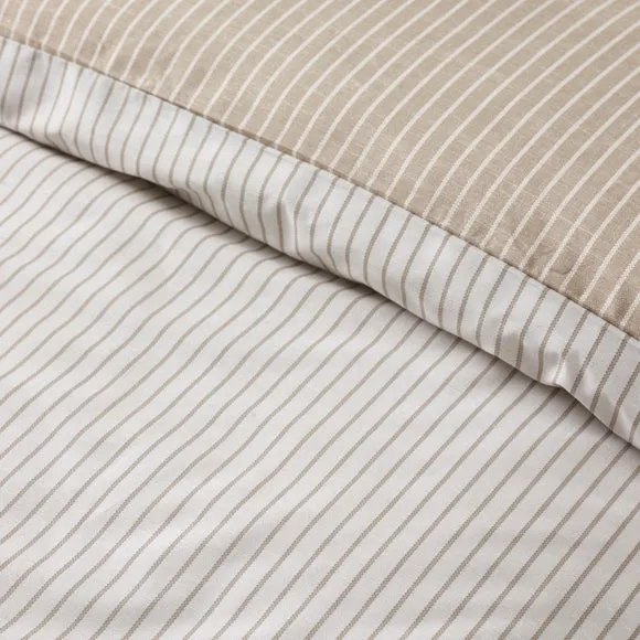 Catherine Lansfield Oxford Pinstripe Polycotton Duvet Cover & Pillowcase Set 4