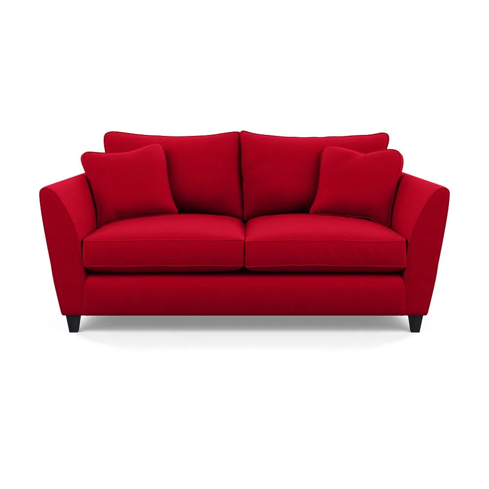 Heal's Torino 3 Seater Sofa Melton Wool Red Oxide Black