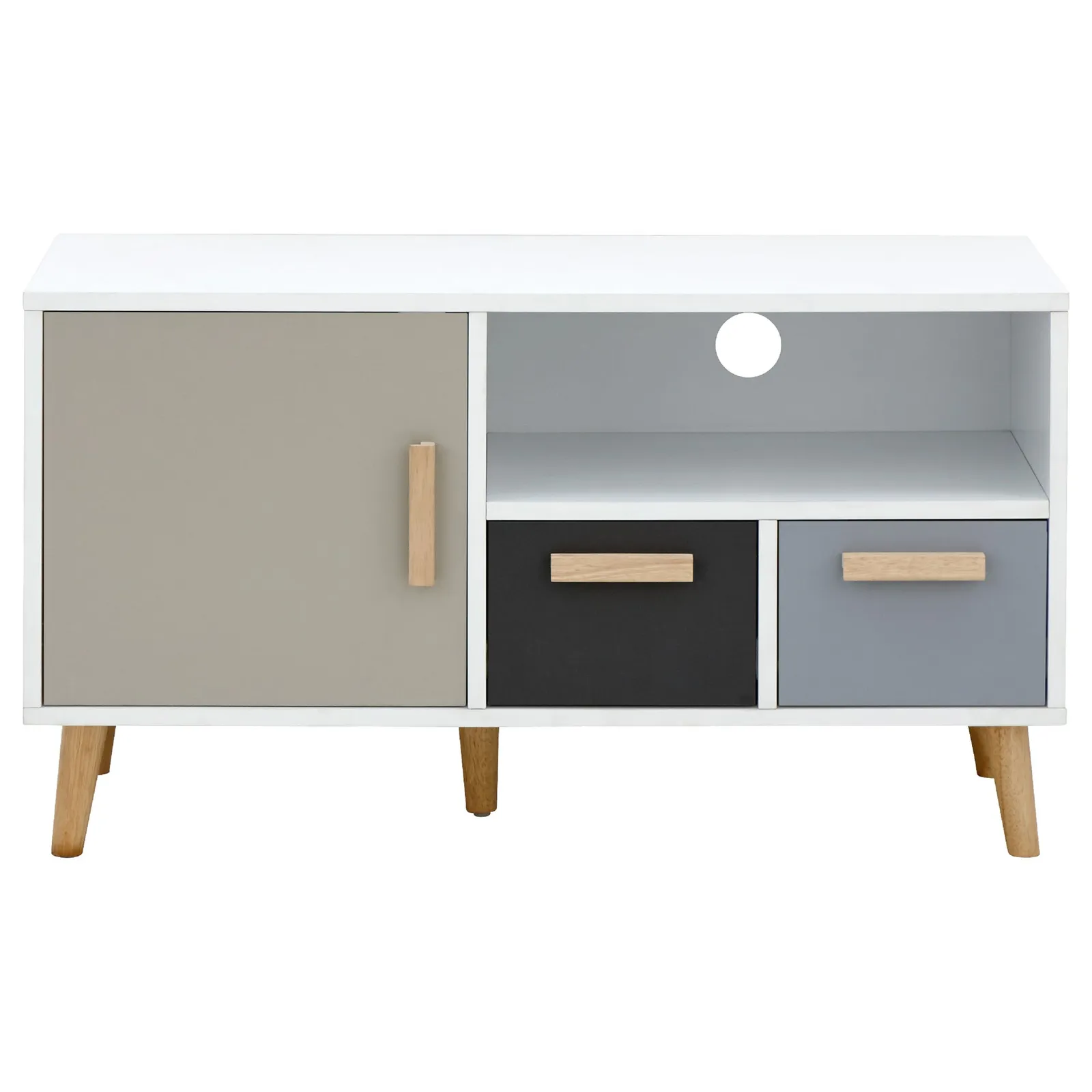 Delta Small TV Stand Grey and White