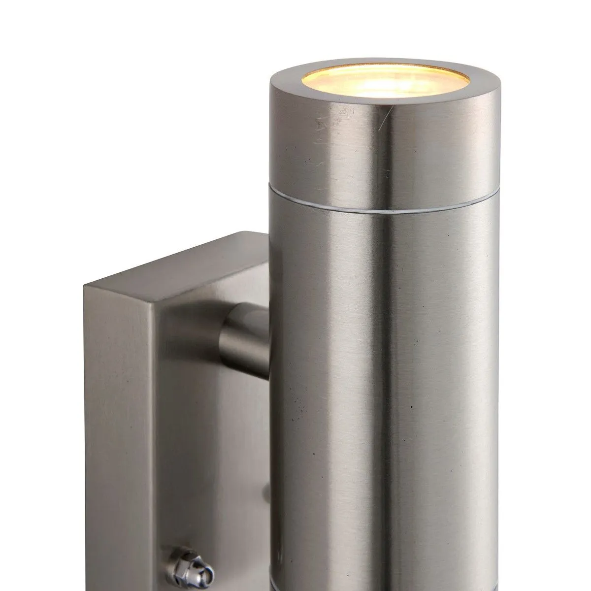 Netlighting Palin PIR Outdoor Up Down Wall Lamp 2 Light Brushed Stainless Steel IP65 in Grey 5