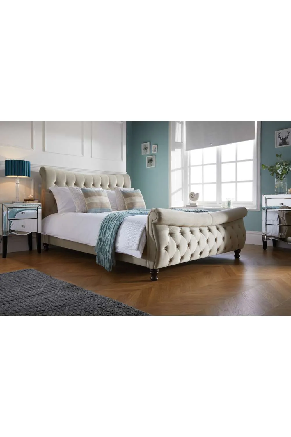 Birlea Palermo 3 Over 4 Chest Mirrored in Silver 3