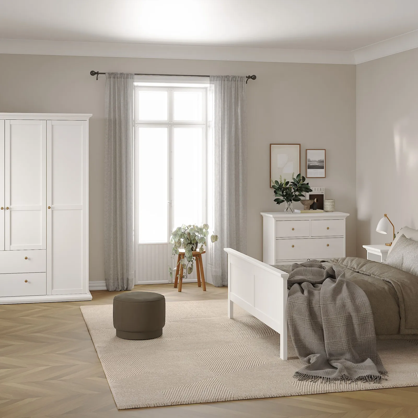 Furniture To Go Paris Chest of 4 Drawers in White 6
