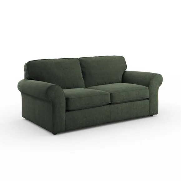 Flori Tonal Plush Chenille 2 Seater Sofa Bed 6