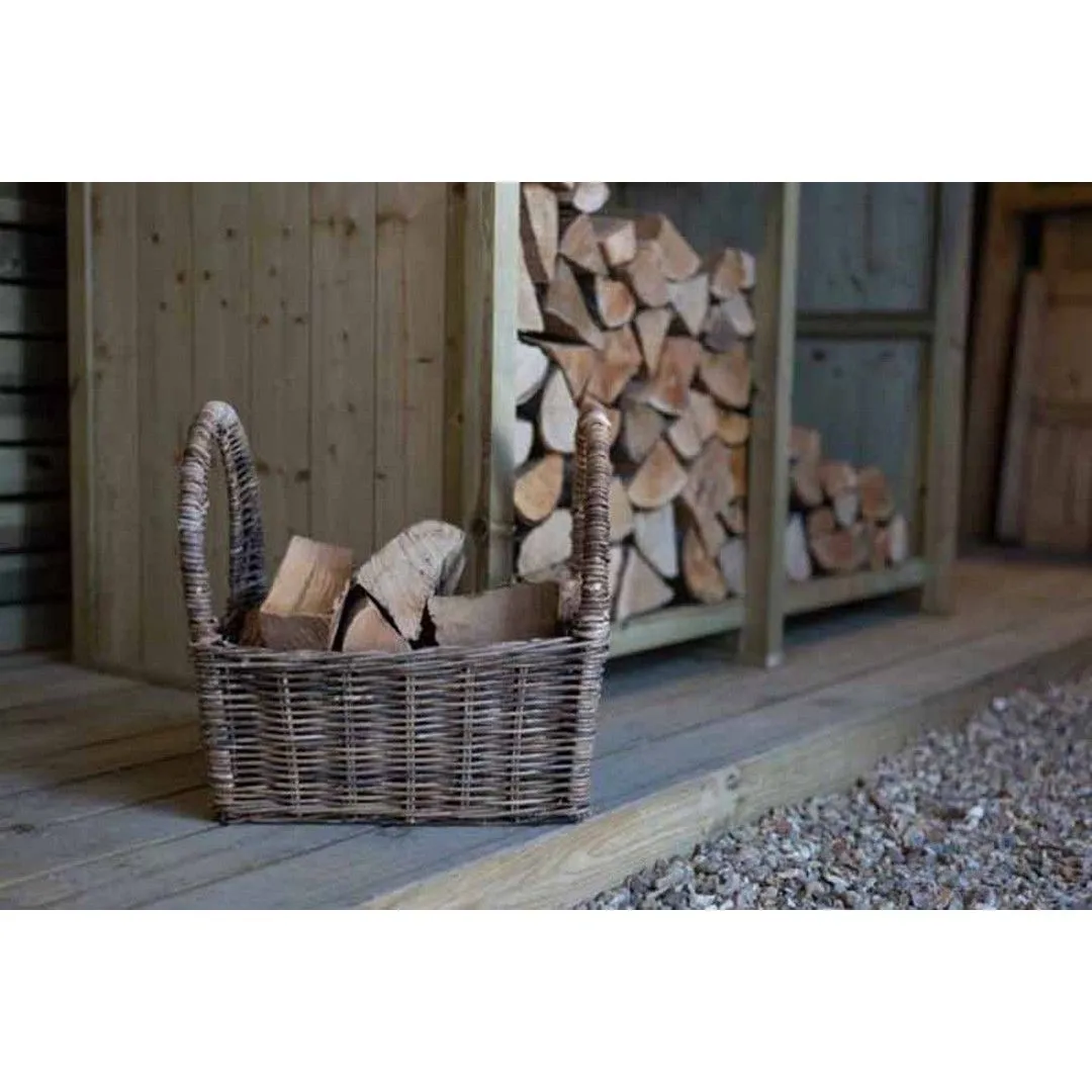 Buttercup Farm Billington Log Store Small - Timber - L96 x W160.6 x H123 cm in Brown 2