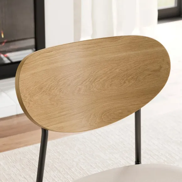 Finn Curved Back Dining Chair, Fabric 3