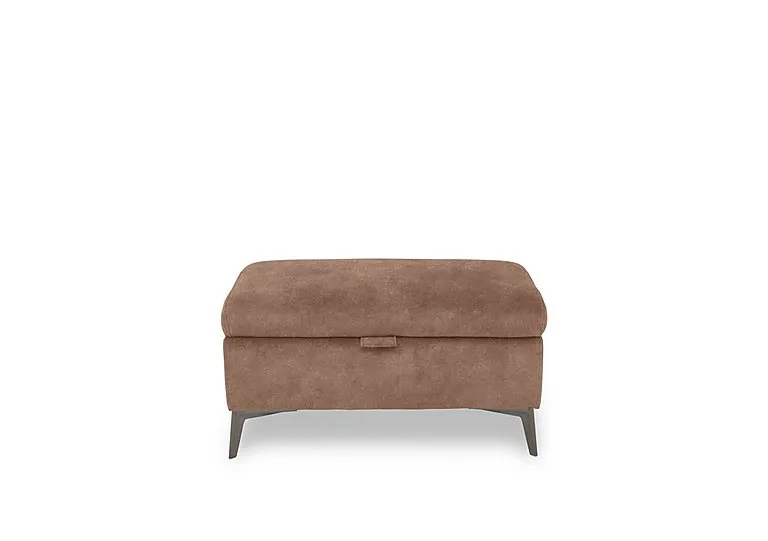 Ezra Fabric Storage Footstool - Dexter Sand