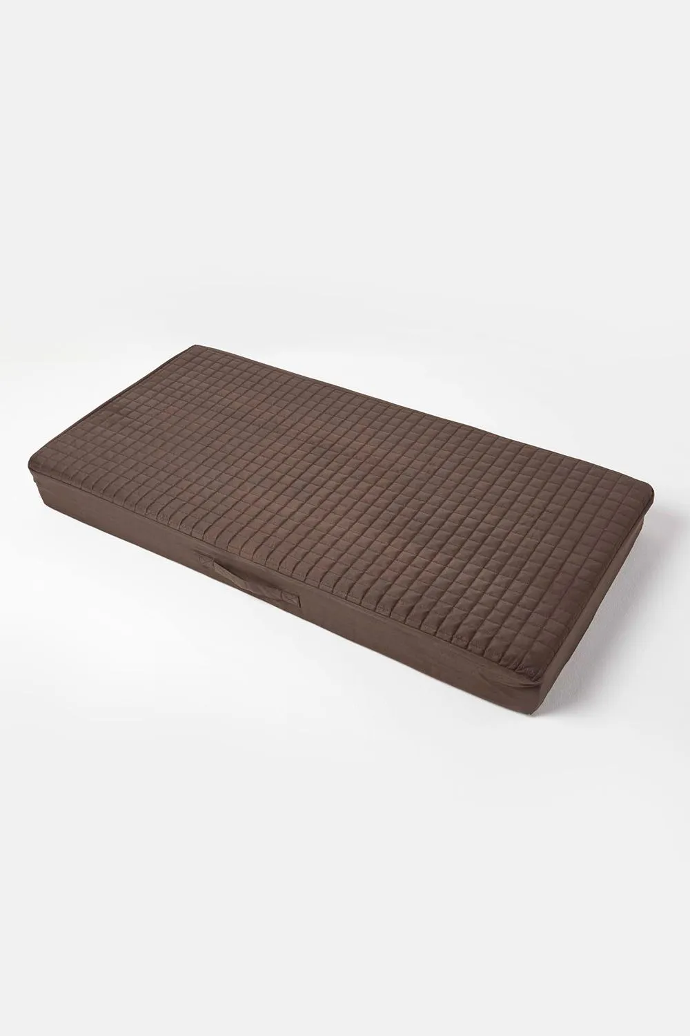Homescapes Quilted Polyester 2 Seater Orthopaedic Booster Cushion Cover in Chocolate 5