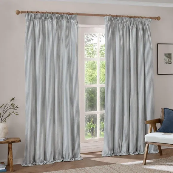 Yard Hebden Striped Pencil Pleat Curtains (Blackout Available) 2