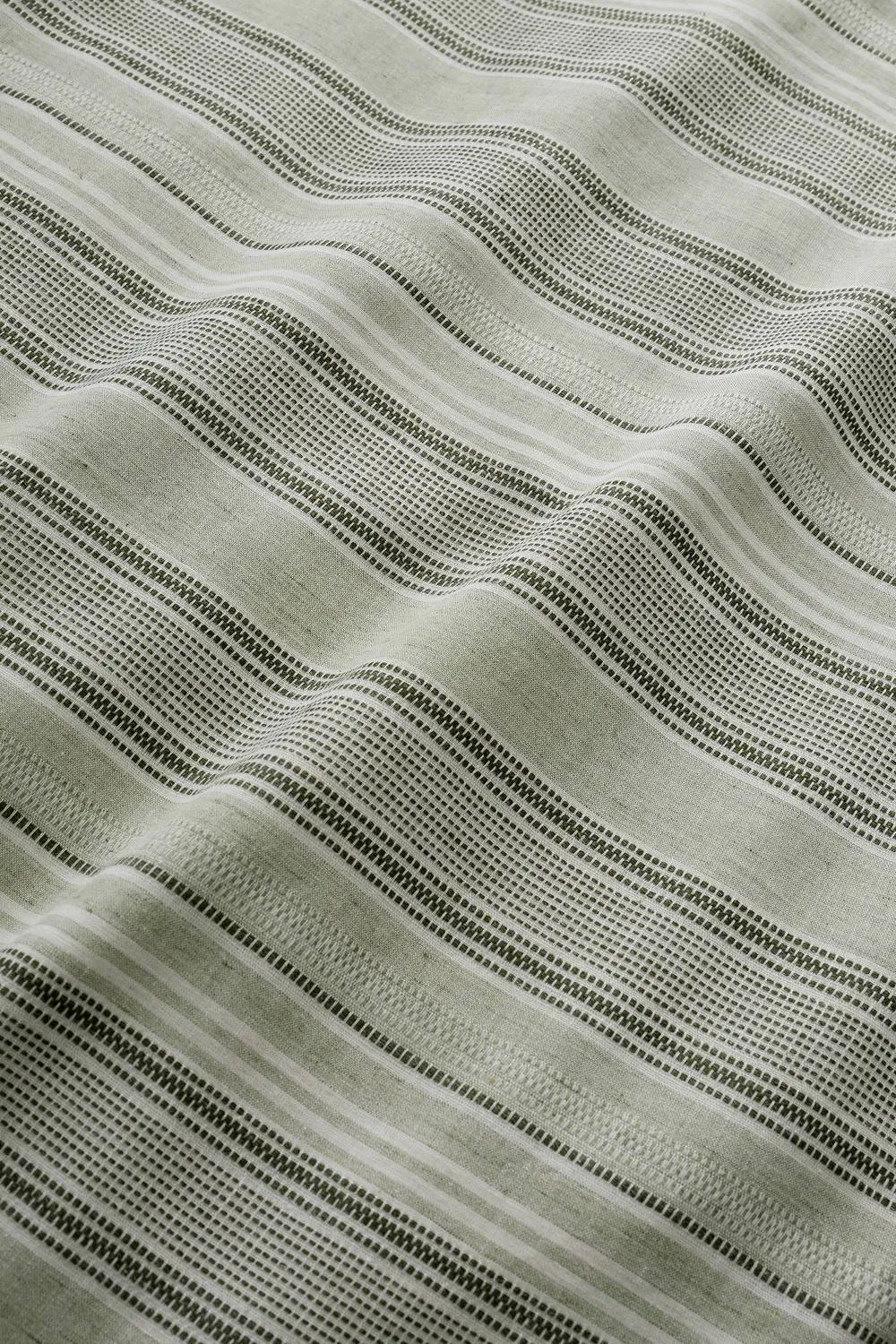 Appletree 'Yarn Dyed Woven Wide Stripe' Woven Duvet Cover Set in Green 3