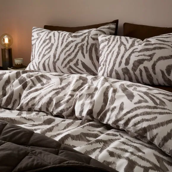Zebra Print 100% Cotton Sateen Duvet Cover & Pillowcase Set 5
