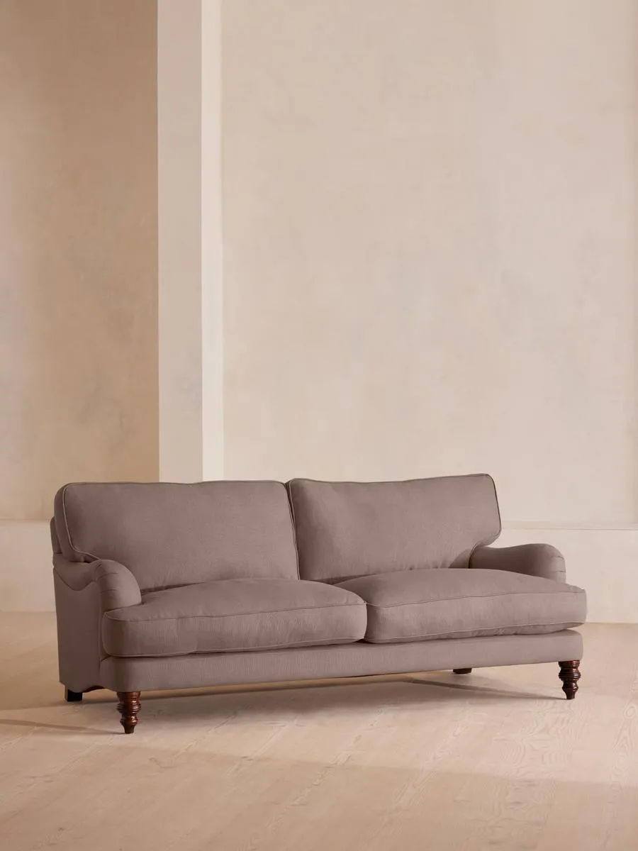 Arundel Three Seater Sofa, Linen, Mushroom