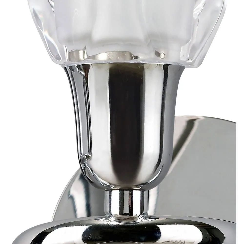 Netlighting Amel Wall Lamp Switched 1 Light L1SGU10 Polished Chrome in Grey 5