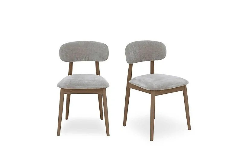 Stockholm Pair of Wooden Dining Chairs - Dark Oak