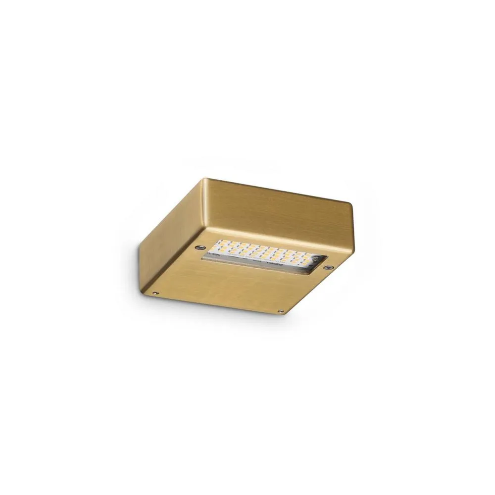 Netlighting Tab Integrated LED Wall Lamp Brass 2450lm 3000K in Gold